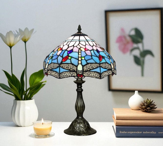 12” Tiffany Table Lamp (30cm Shade) New Design Carousel 1
