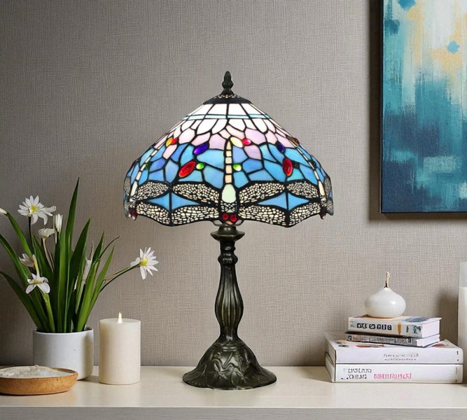 12” Tiffany Table Lamp (30cm Shade) New Design Carousel 2