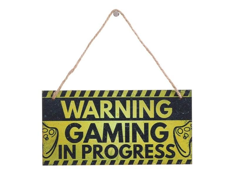 1PC Novelty Gaming Room Sign Wood Plaque "Do Not Disturb""I'm Gamer" Hanging Carousel 1