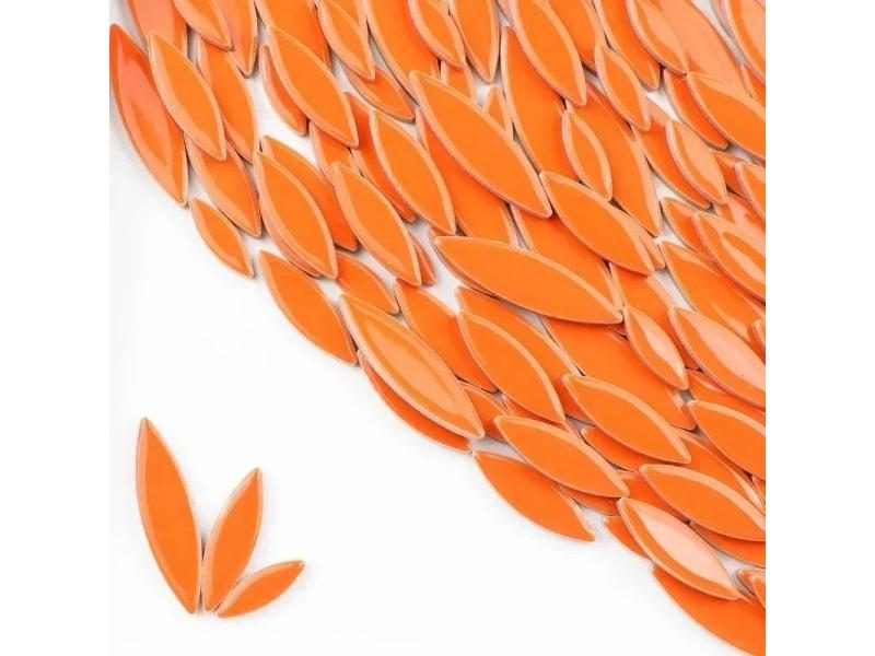 [Clearance Sale]85g/3oz Ceramic Petal Mosaic Tiles DIY Porcelain Leaf Tile Carousel 1