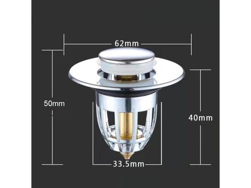 Drain Stopper Pop-Up Bounce Core Basin Drain Filter Valve Hair Catcher Shower Carousel 1