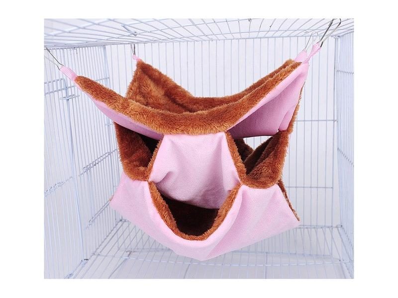 New Pet Hammock Three-tier Maze Plush Hanging Hamster Sleeping Bag Carousel 1