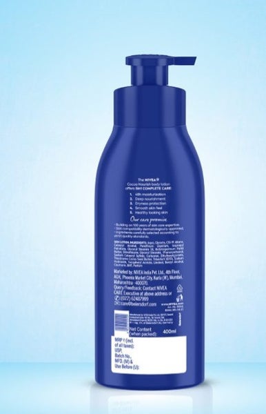 Nivea Unisex Cocoa Nourish 48h Deep Moisturising For Very Dry Skin Body Lotio... Carousel 2