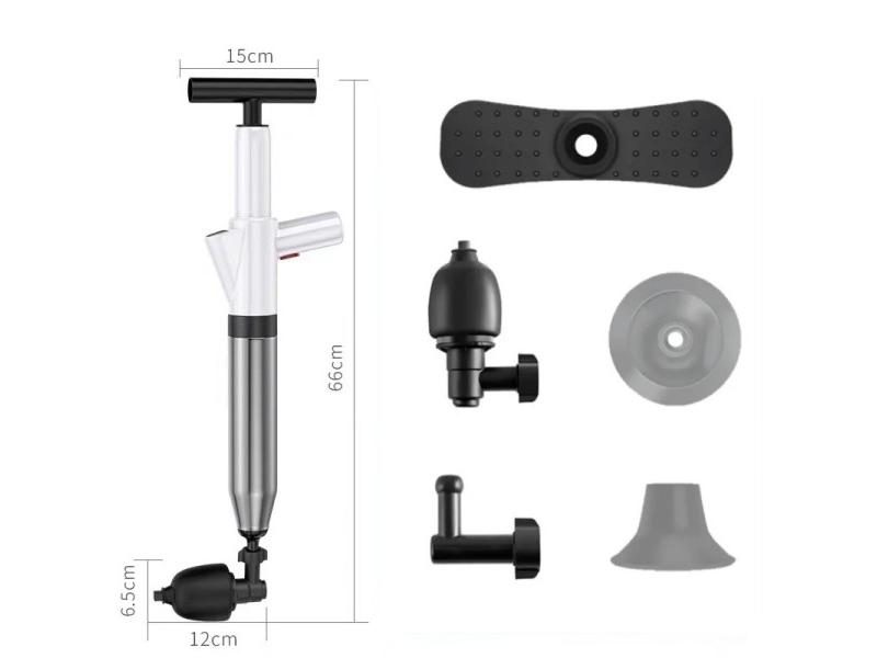 High Pressure Drain Plunger Dredge Clog Remover Air Drain Blaster Bathroom Carousel 1