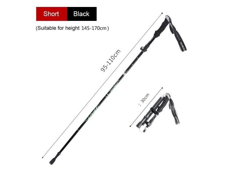 5 Section Folding Trekking Poles Ultralight Portable Climbing Stick Carousel 1