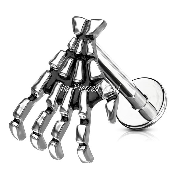 SALE. Skull Hand Labret. 2 sizes available. Carousel 2