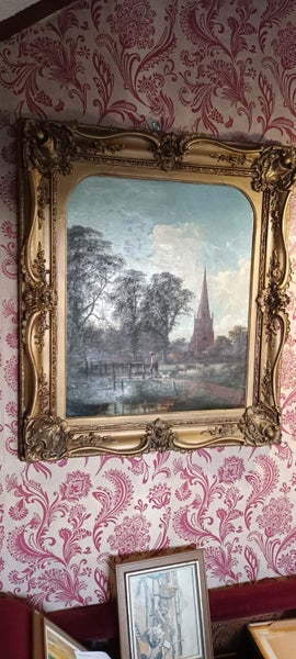 Victorian oil on canvas in the Constable style Carousel 2