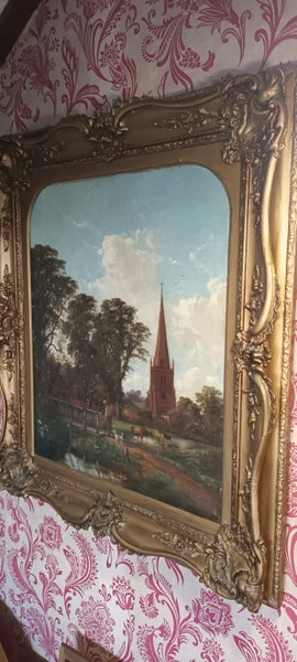Victorian oil on canvas in the Constable style Carousel 1