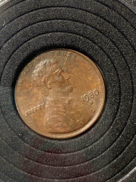 1980 D mint mark one cent no L - ERROR Carousel 1