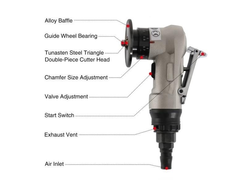 Portable Pneumatic Chamfering Machine Mini 45°Chamfer Tool Mini Handheld Arc Carousel 1