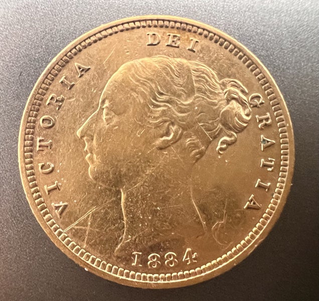 1884 M Australia Half Sovereign Gold Coin Carousel 2