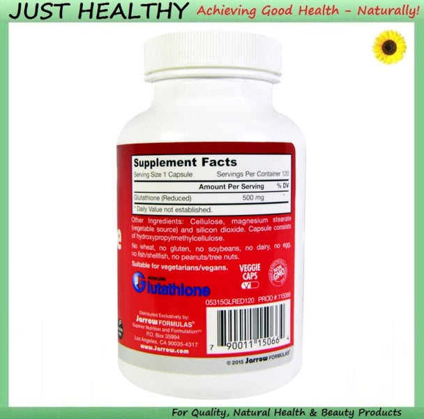 GLUTATHIONE REDUCED - 500 mg 120 VCaps VEGETARIAN Carousel 2