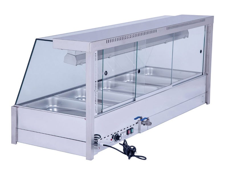Commercial Countertop Bain Marie - 15A - Angled Glass Display Carousel 2