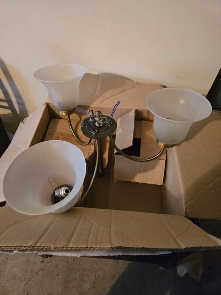 Frosted glass uplighter chandelier lamp Carousel 1