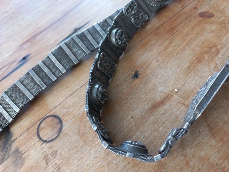 Rare Indian hindu solid silver belt Carousel 2