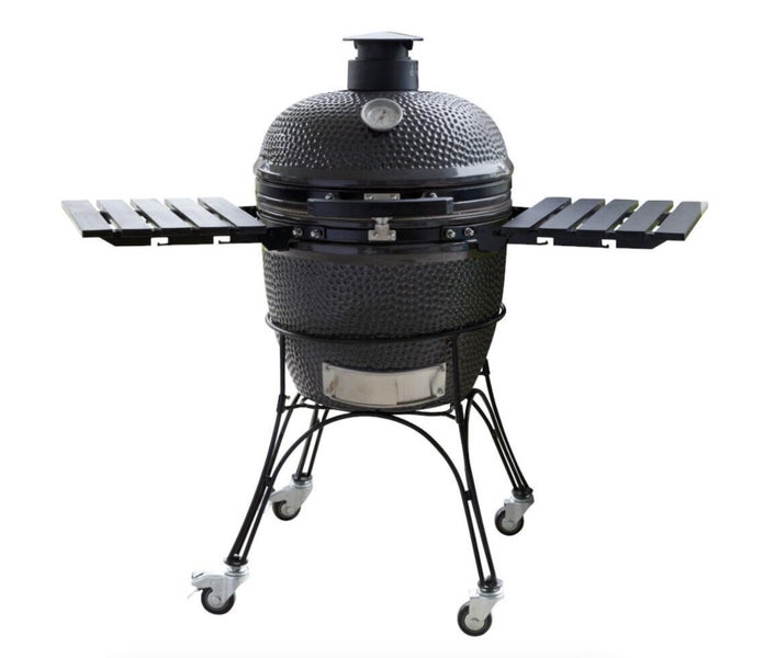 Firehawk Kamado Grey Ceramic Charcoal Grill BBQ 22" FHAWKKAM22G Carousel 1