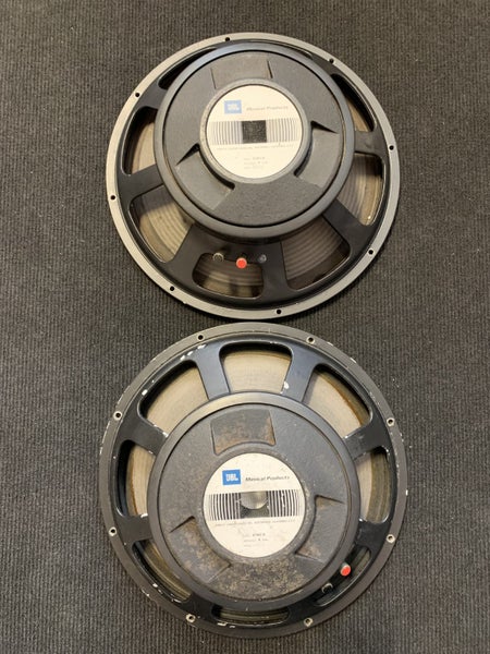 2 x JBL E140 speakers with aluminium presence dust caps. Carousel 4