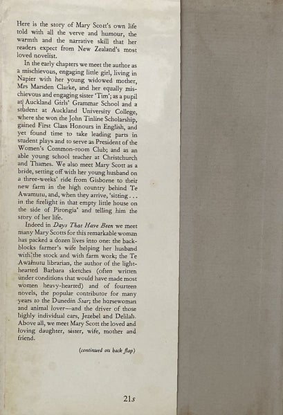 DAYS THAT HAVE BEEN: An Autobiography by Mary Scott 1966 1st edition Carousel 2