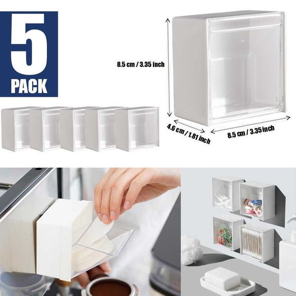 5-Pack Wall Storage Boxes Storage Container Cases *Local Clearance* Carousel 5