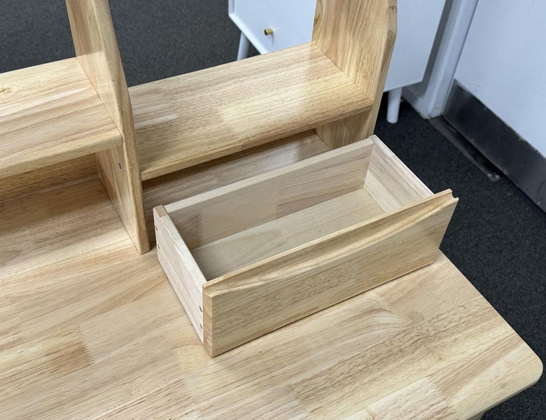 Desk With Bookshelf Rubber Wood Carousel 2