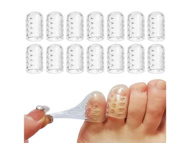 Transparent Silicone Toe Caps Soft Anti-Friction Breathable Toe Protector Carousel 1