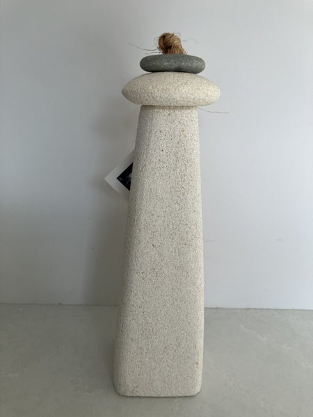 Stone and fibre sculpture by NZ artist Jodie Austin Carousel 2