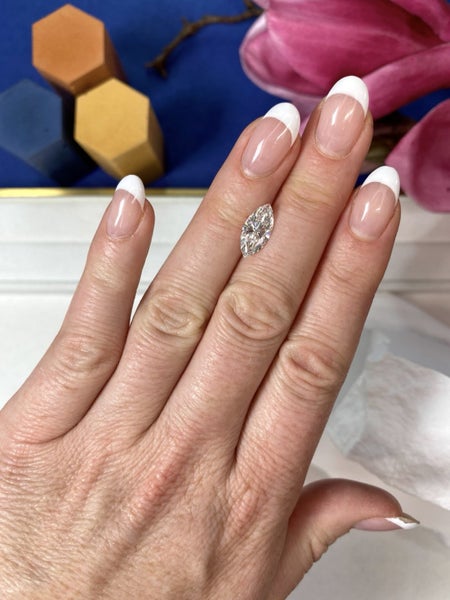 $1 RES ~ $3300 Retail * 2.01ct White Diamond Marquise Cut VS2 Carousel 2