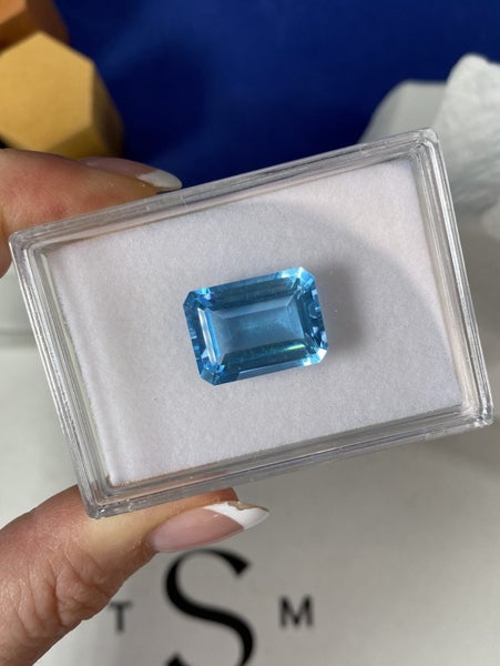 $1 RES ~ $2388 Buy Now * 20.32ct Swiss Blue Topaz Carousel 6