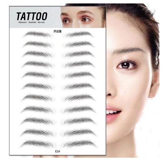 4D Hair Like Eyebrows Tattoo Sticker (E14) Carousel 1
