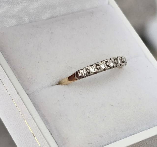 Art Deco 18ct yellow and white gold diamond eternity Carousel 2