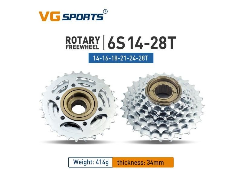 VG Sports Bike Sprocket 5/6/7/8/9/10/11 Speed Thread Freewheel 14-28T 13-28/32T Carousel 1