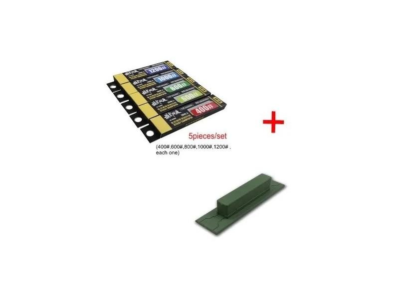 MS009 5ps/lot 400# 1200# Sticky Sandpapers With Back Glue Hand Held Sanding Carousel 1