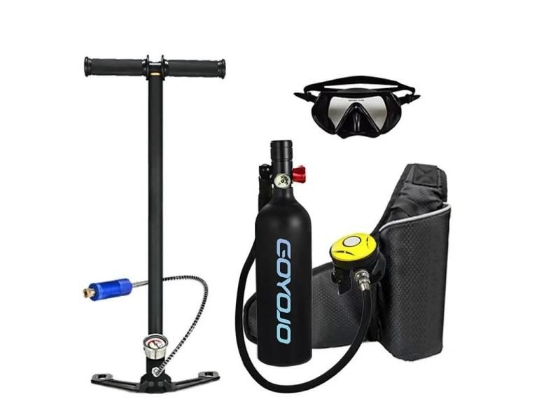 Scuba Diving Oxygen Tank 1L Cylinder Underwater Breather For With Breathing Carousel 1