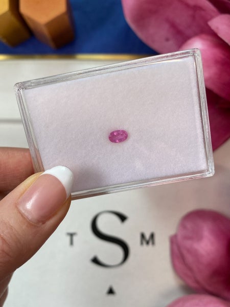 $1 RES ~ $2200 Buy Now * 0.63ct Vivid Pink Sapphire Carousel 7