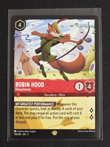 Disney Lorcana Shimmering Skies - Robin Hood - Legendary (Normal) Carousel 1