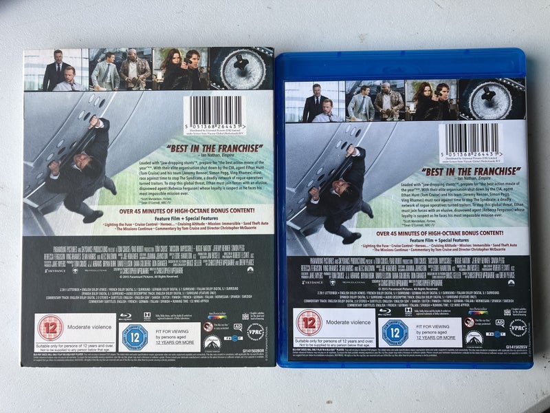 Mission Impossible - Rogue Nation Blu Ray (w/ Outer Slipcase)64526474108418112