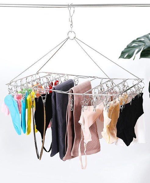 52 peg Drying Rack Stainless Steel Clothes Sock Dryer Hanger Carousel 6