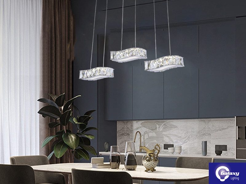P213-70cm Color Change LED Crystal Pendant Light Carousel 1