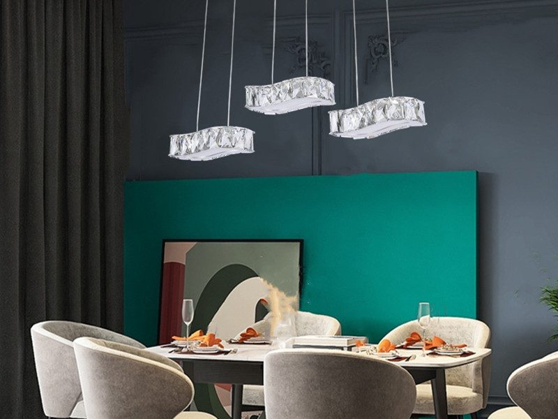 P213-70cm Color Change LED Crystal Pendant Light Carousel 2