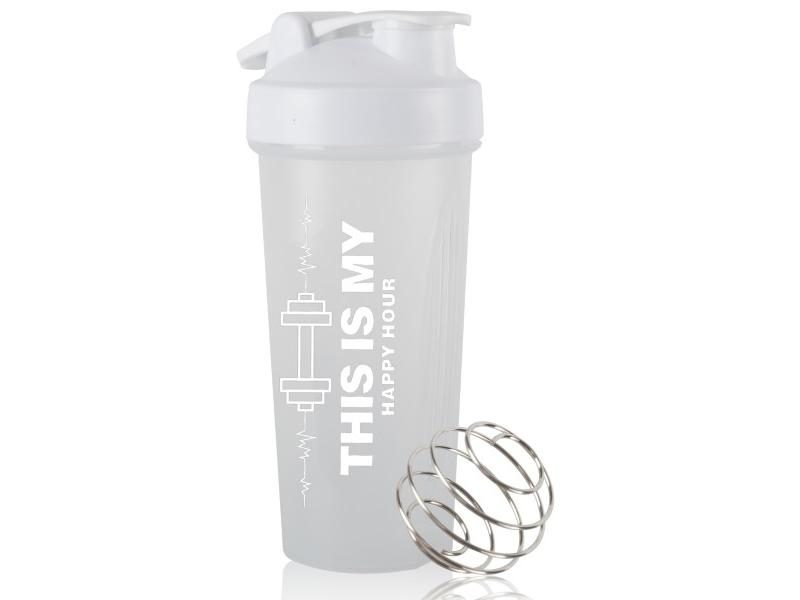 Protein Shaker Bottle 20oz With Blender Ball For Gym Sport Carousel 1