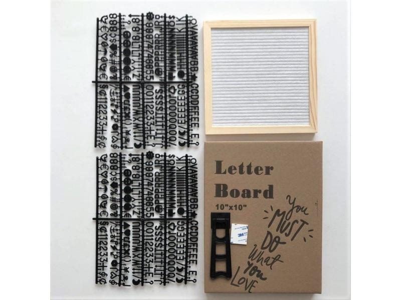 Cork Board 10x10inch Wall Decor Felt Letterboard Oak Wood Message Board 460 Carousel 1