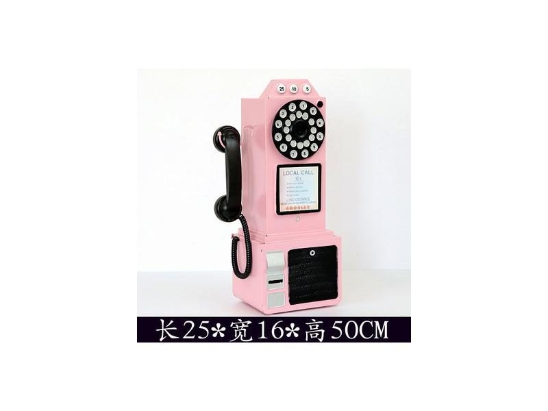 Photography Props Home Bar Window Decor Vintage Wall Telephone Model Carousel 1