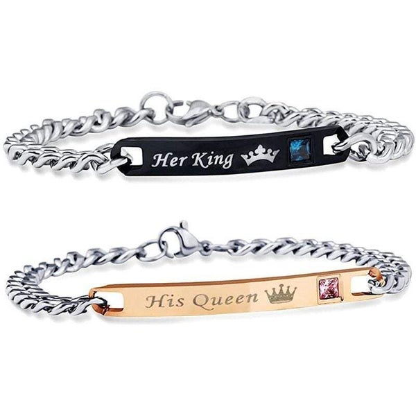 Veile Studios Rings Uloveido His Queen And Her King Black Titanium Necklace Brac Carousel 1