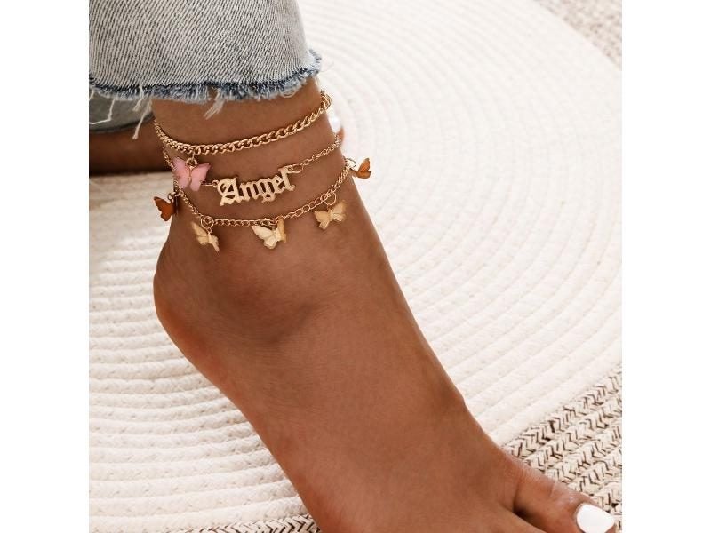 DIEZI 6 Style Vintage Bohemian Gold Chain Anklets For Women Girls Carousel 1