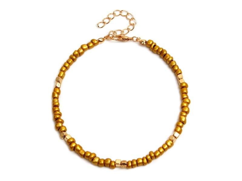 Bohemian Colorful Glass Beaded Anklet For Women 21cm Long 1 Piece Carousel 1