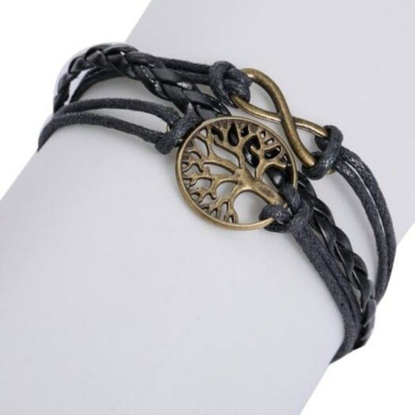 Veile Studios Life Tree 8 Shape Layered Bracelet Black Carousel 1