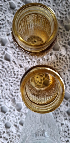 Kaaru glass salt and peppers - clear and amber - 2 sets63616665222530114