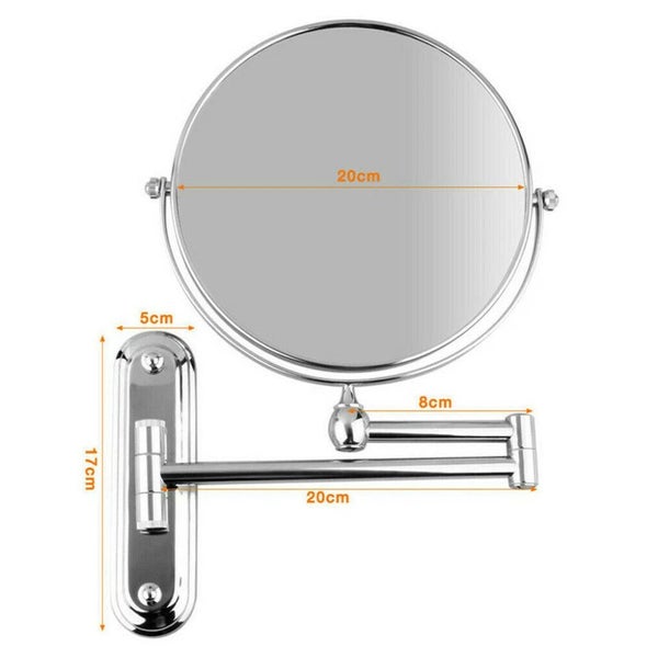 Elegant Wall Mounted 1x/10x Chrome Makeup Mirror63617308684162113