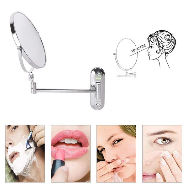 Elegant Wall Mounted 1x/10x Chrome Makeup Mirror63617308684162114