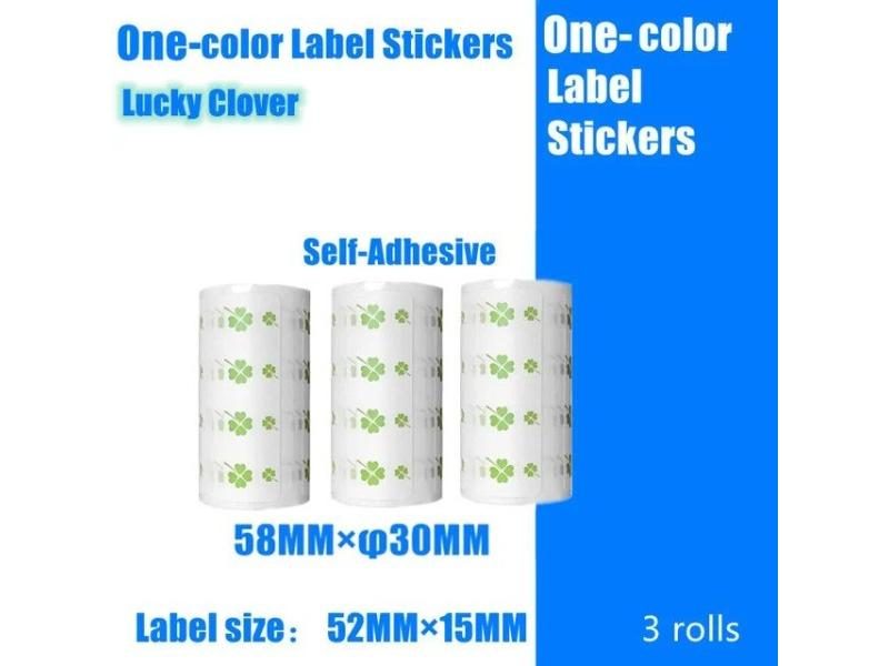 3 Rolls 57x30mm Thermal Label Sticker Receipt Paper For 58mm A6 Perpage Carousel 1